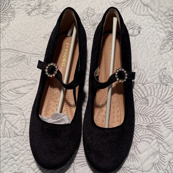 Viapipa Black Mary Jane Flats - Picture 7 of 8